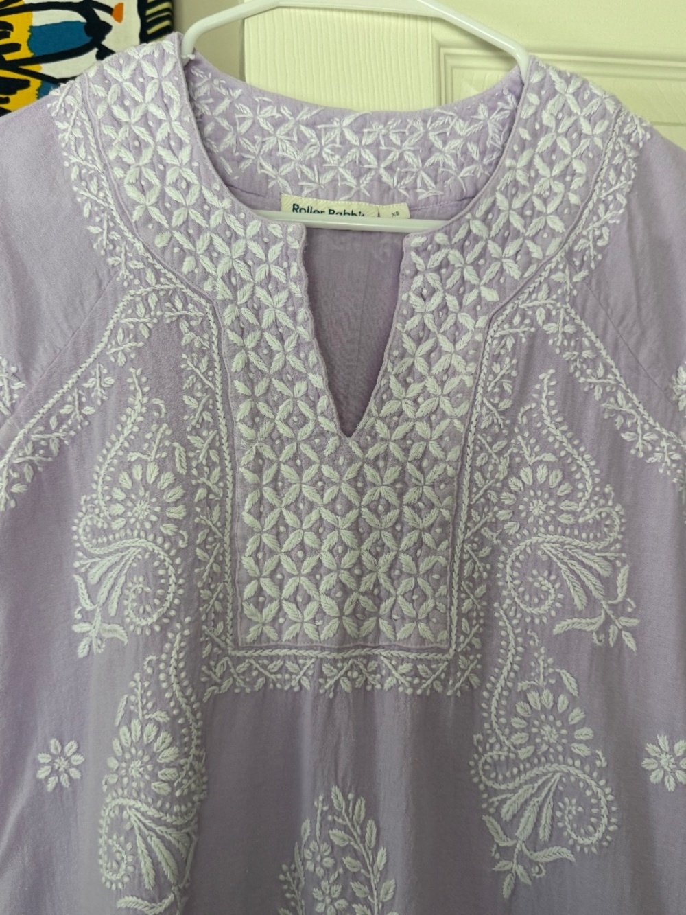 ROLLER RABBIT EMBROIDERED LAVENDER - THE FAITH DRESS